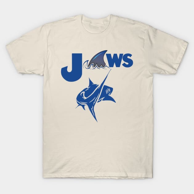 Jaws t-shirt T-Shirt by Kutu beras 